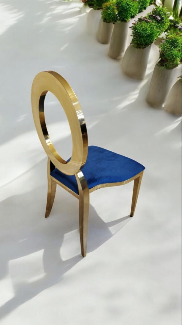 Thumbnail: Gold Olivia Dining Chair-Royal Blue Magic (call for pricing)