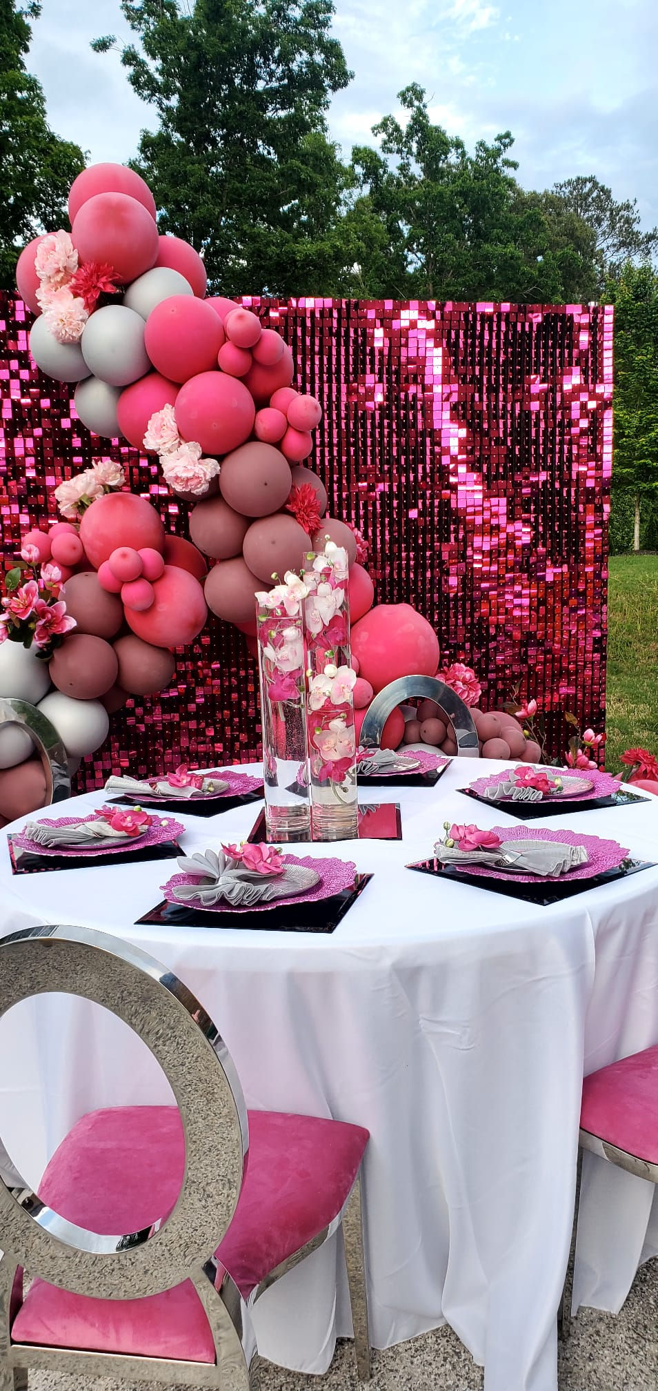 Thumbnail: Fuchsia Pink Shimmer Wall starting at 