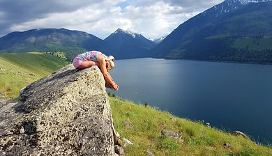 Wallowa Lake, favorite yoga rock