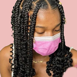 kids braids with curl ends