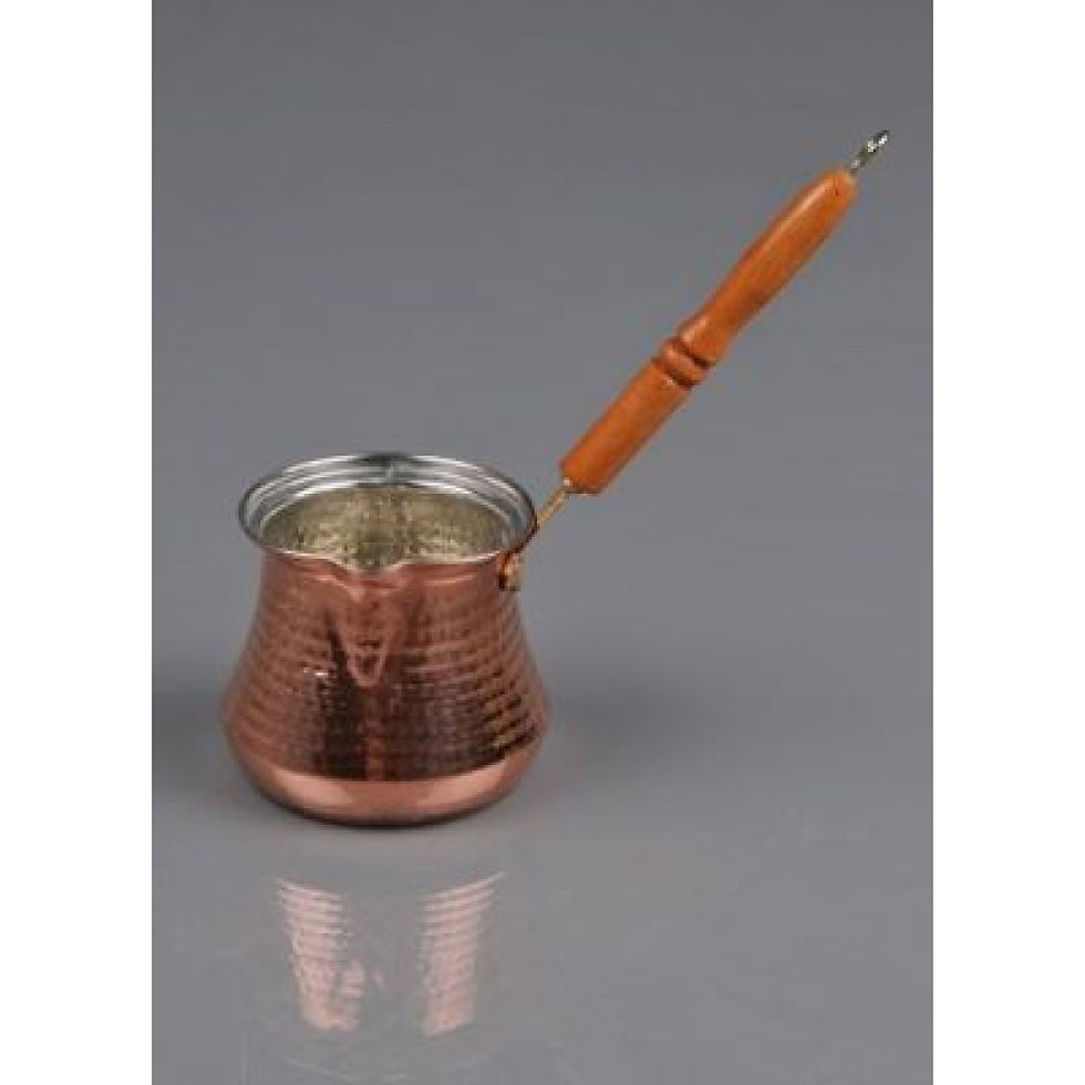 وعاء قهوة تركي مصنوع يدويا من النحاس