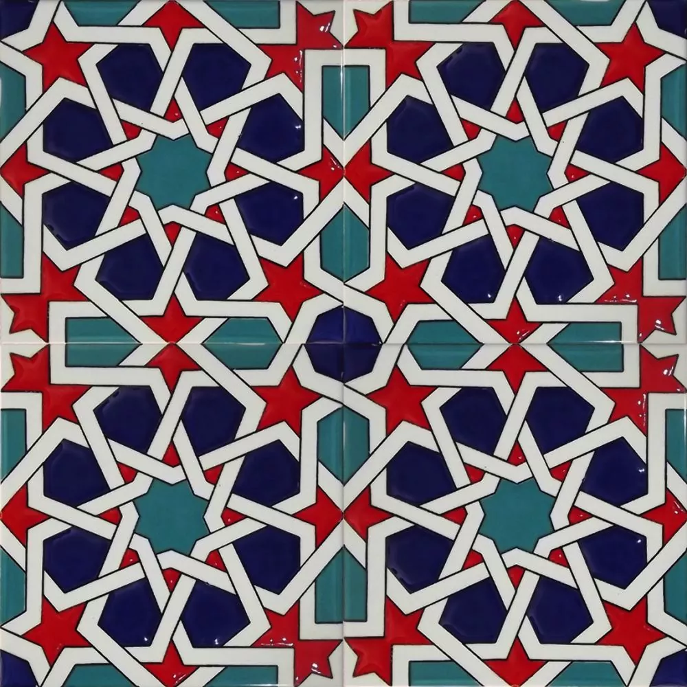 4x JUEGO DE AZULEJOS DE CERÁMICA TURCOS, 20 x 20 cm (7.8 "x 7.8"), 0072
