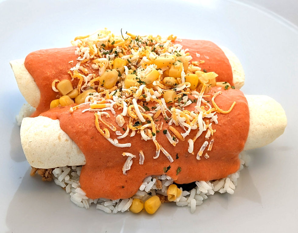 Enchiladas à la PVT avec riz