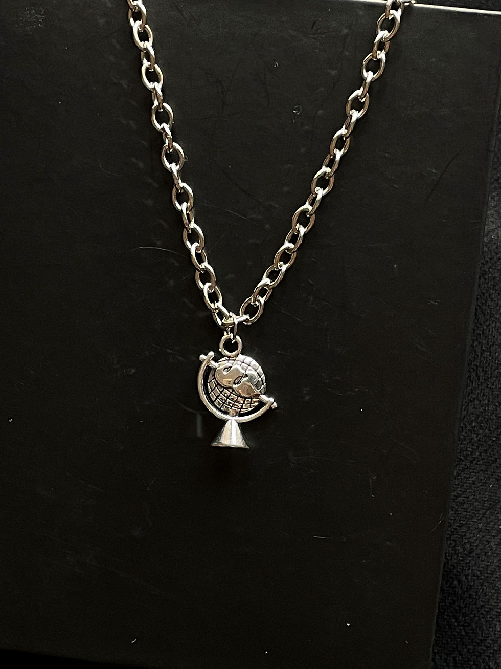 Thumbnail: Silver Globe Pendant With Chain