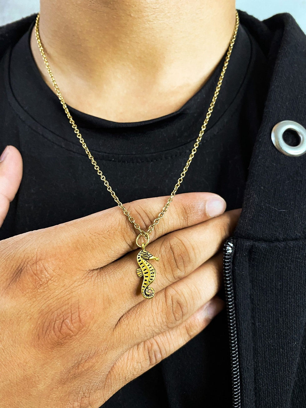 Thumbnail: Golden Seahorse Charm | 6 Pcs