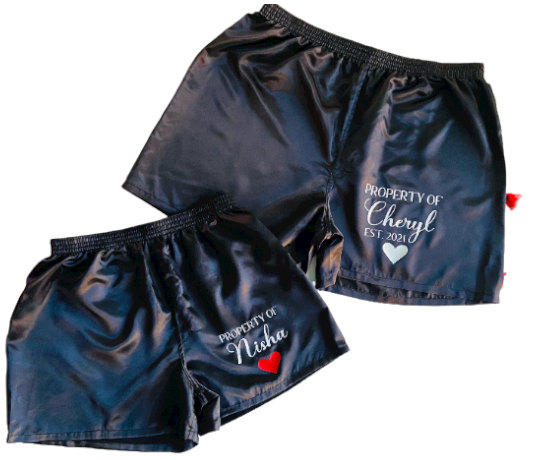 Thumbnail: Black satin shorts 