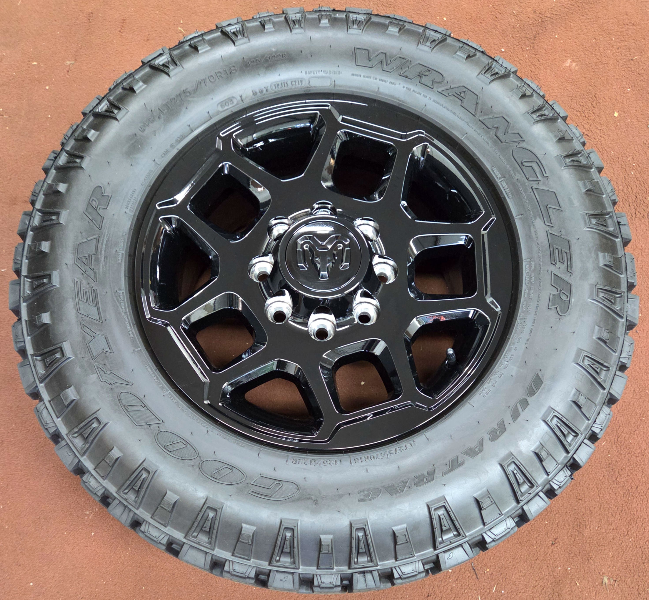 4 New Black 18" Dodge Ram 2500 3500 Wheels Tires