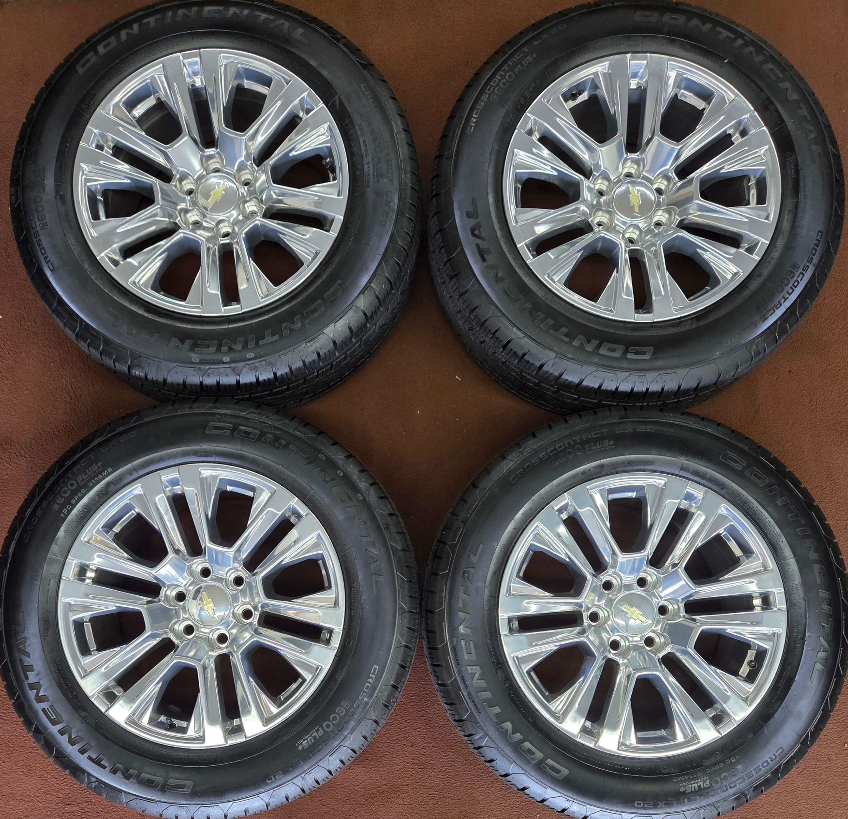 4 2025 Oem 20" Chevy High Country 1500 Wheels Tires