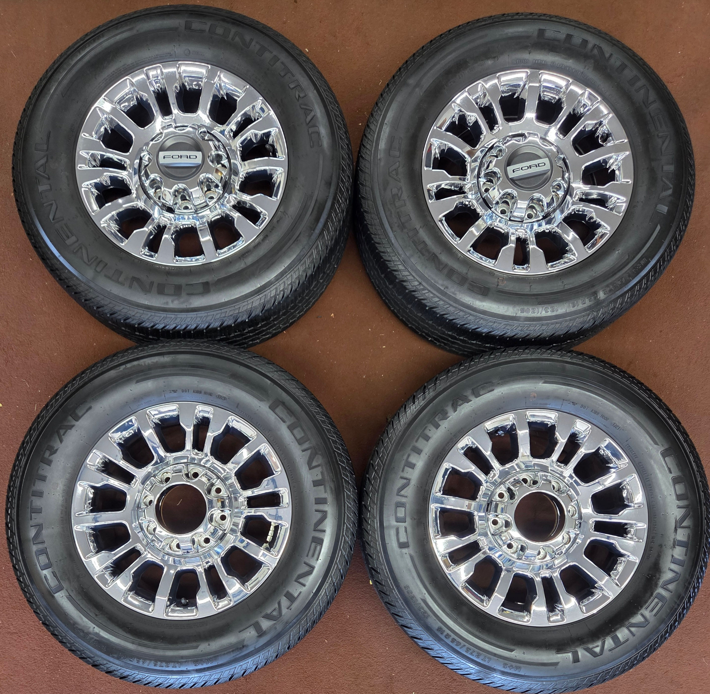 4 2022 Oem 18" F250 F350 Superduty Chrome 10290 Wheels Tires