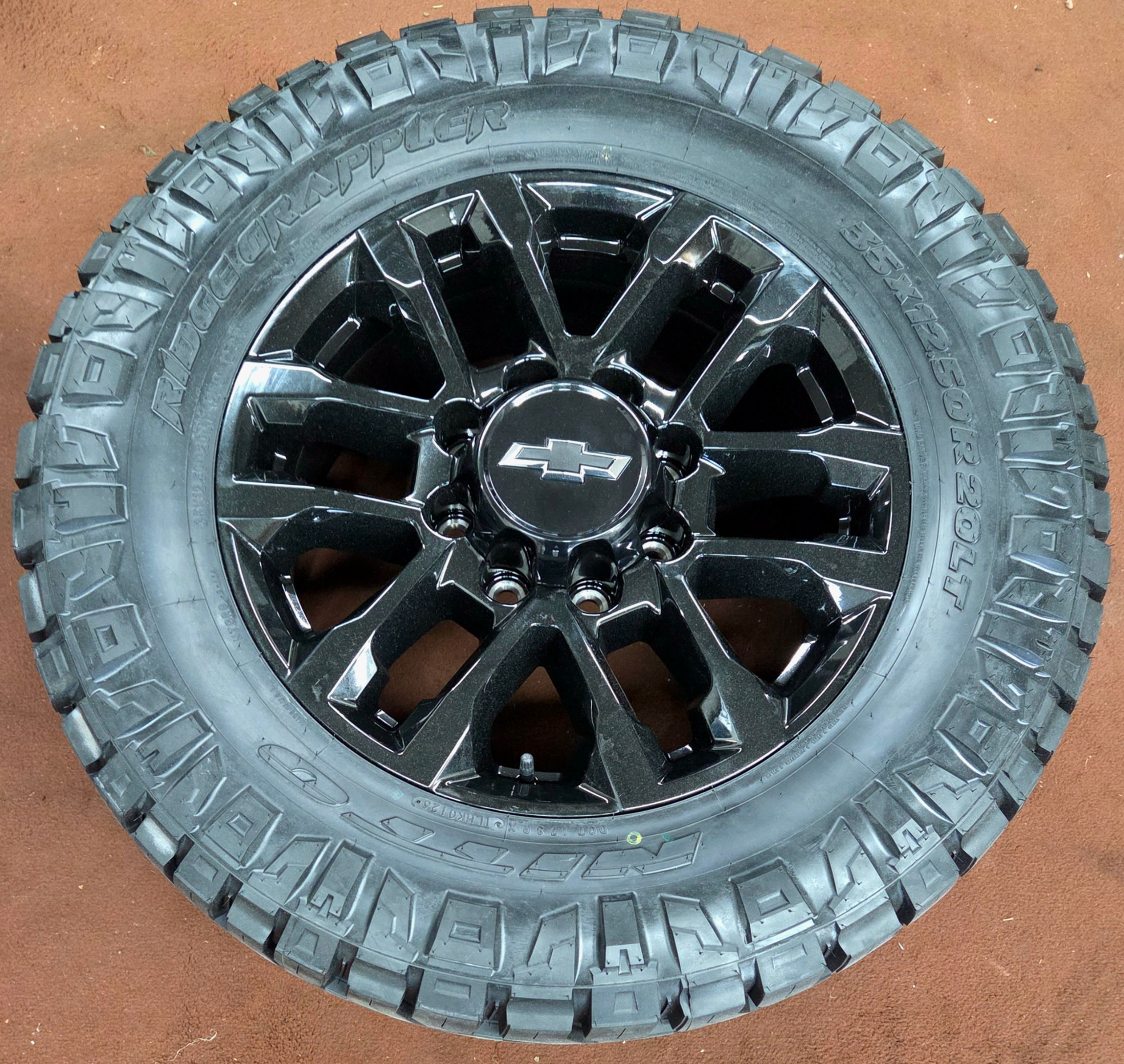 4 New Black 20" Chevy Trailboss Gmc 2500 3500 Wheels 35" Tires