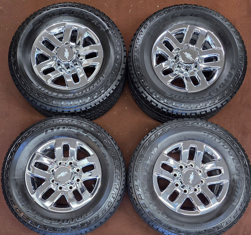 Thumbnail: 4  2018 Oem 18" Chrome Chevy Silverado 2500 3500 Wheels Tires