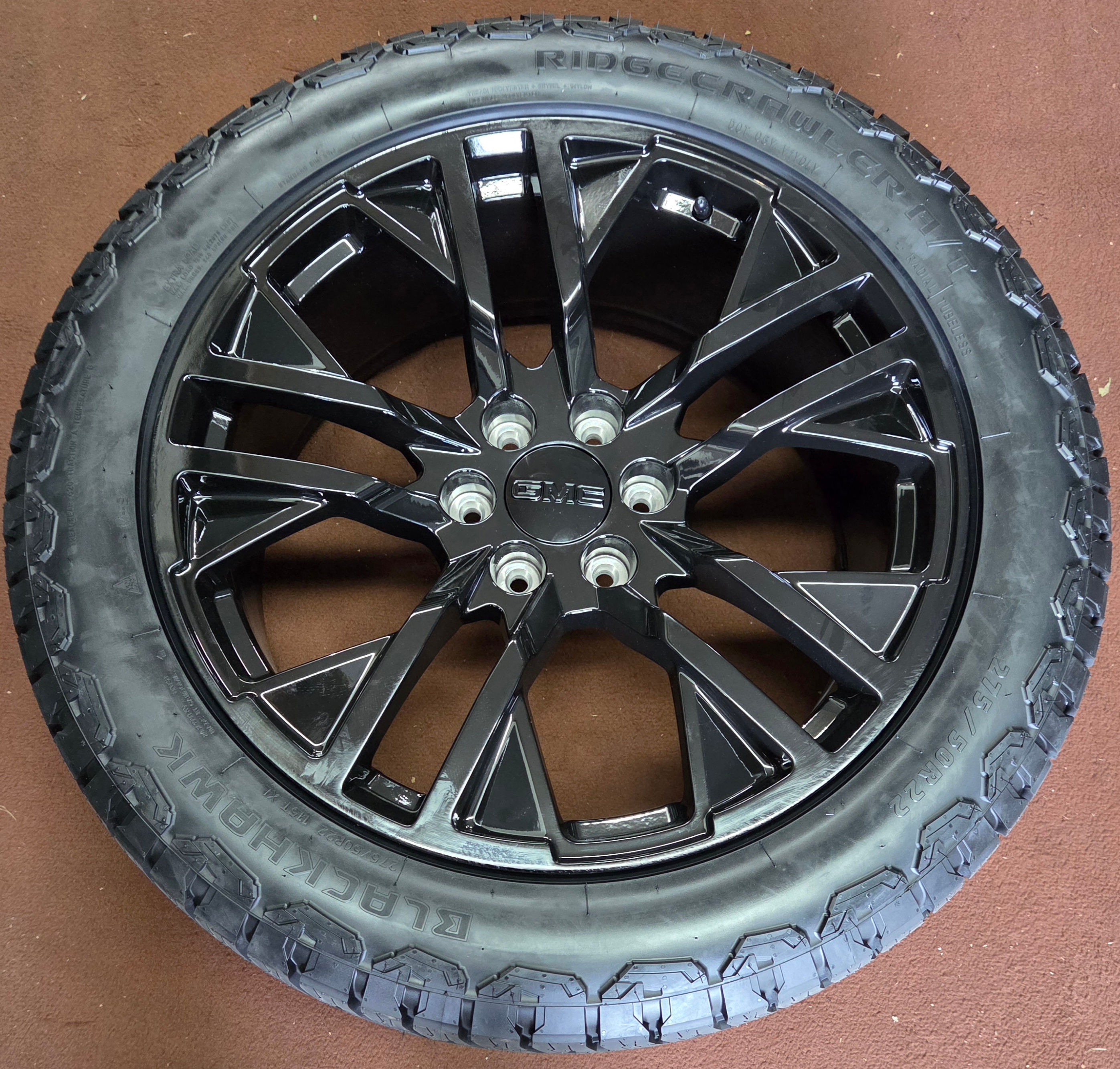 4 New Black 22" 5903 GMC Chevy Elevation Carbon Editon Wheels Tires