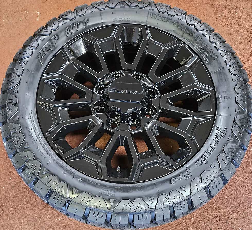 Thumbnail: 4 New 22" Black 14126 Silverado Sierra  2500 3500 Wheels  Tires