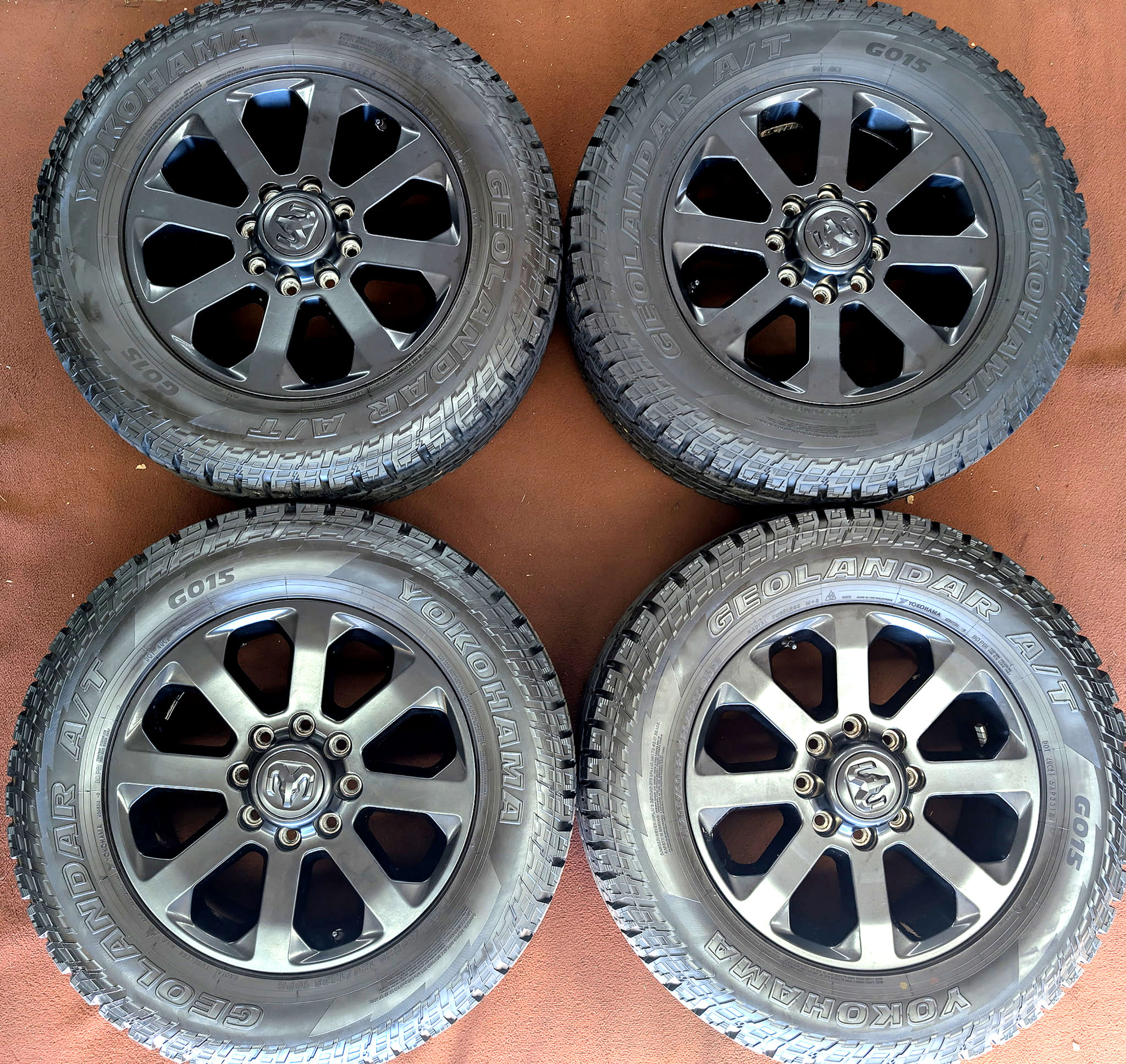 4 2022 Black Oem 20" Dodge Ram 2500 3500 Wheels Tires