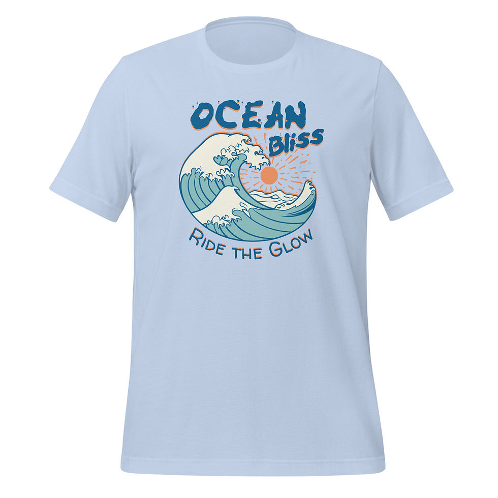 Thumbnail: Buy Ocean Bliss Summer Typography Graphic T-Shirt. Bright, bold, and trendy for all your adventures this season!