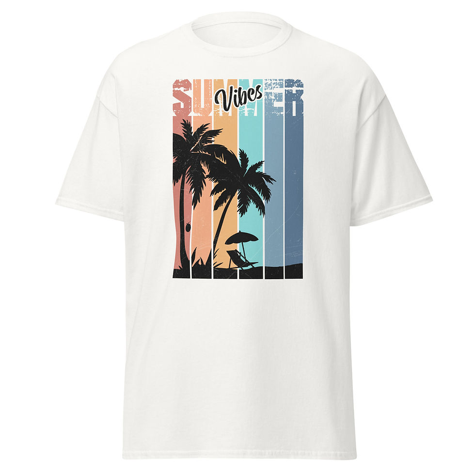 Buy Vintage Typography Summer Vibes Graphic T-Shirt for laid-back retro look that brings sunny style to every casual outfit.