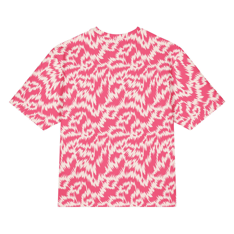 Thumbnail: Buy Pink Fur Tiger Print Oversized Cotton T-Shirt. Shop this bold, comfy statement piece for a trendy and unique look today!