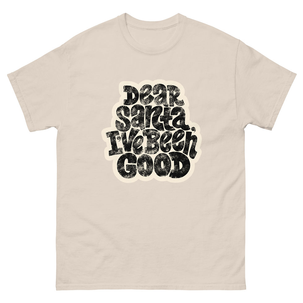 Thumbnail: Buy Dear Santa I Have Been Good Christmas Lettering T-Shirt for Sale Online! Perfect for your holiday wardrobe!