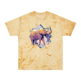 Colorful Geometric Elephant Graphic T-Shirt