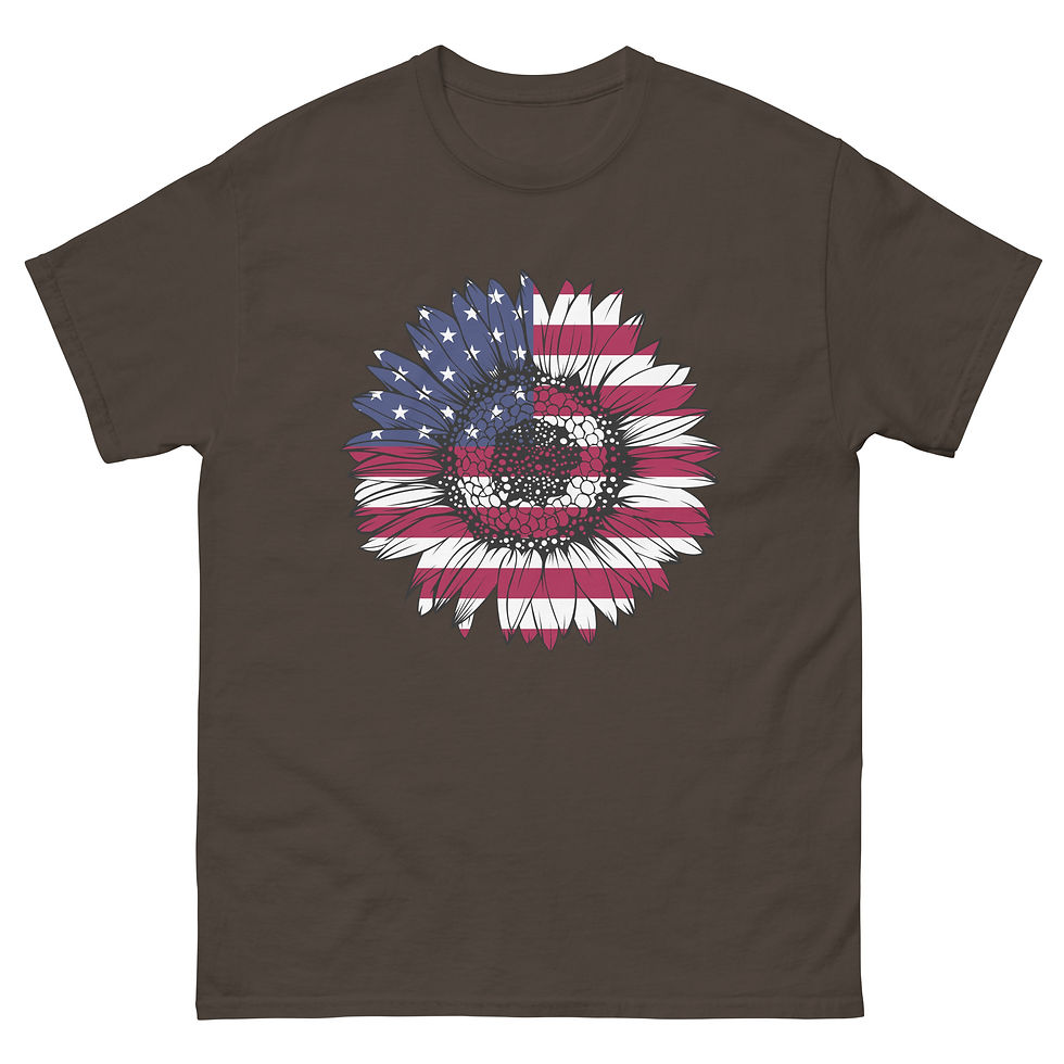 Thumbnail: Buy Vintage Sunflower American Flag T-Shirt best price in United States. reviews and buy Vintage Sunflower American Flag Tee.