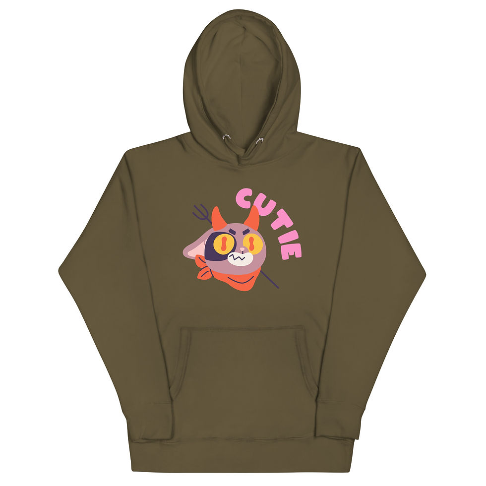 Thumbnail: Funny Cat Cartoon Character Adorable Kitten Hoodie ideal for any cat lover who wants to add fun to their wardrobe!