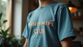 Overthinkers Club T-Shirt - Funny Mental Health Awareness Tee