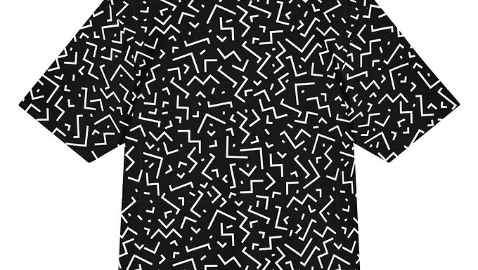 Mosaic Memphis Fashion Oversized Cotton T-Shirt