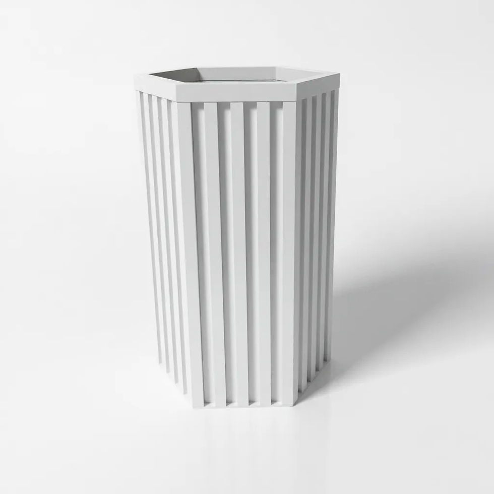 Thumbnail: Shop Stylish Hexagon Grove Column Planters for your garden space. Perfect blend of style and function for beautiful, modern.