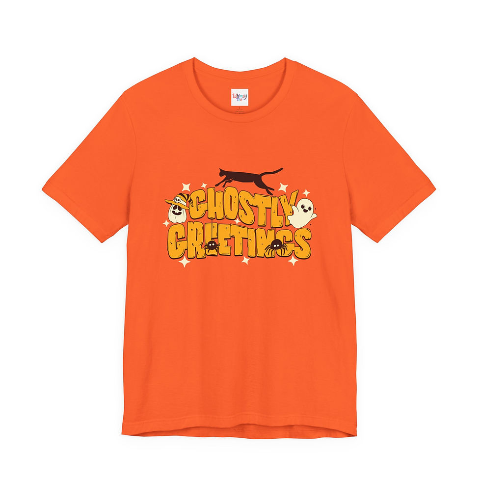 Ghostly Greetings Cute Halloween Animals Tee Casual Outfits—cute, cozy apparel made for Halloween fun.