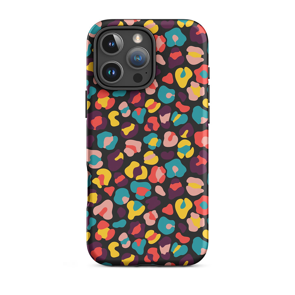 Thumbnail: Buy online Colorful Bold Leopard Print Tough iPhone Case. Shop now for vibrant, durable protection!