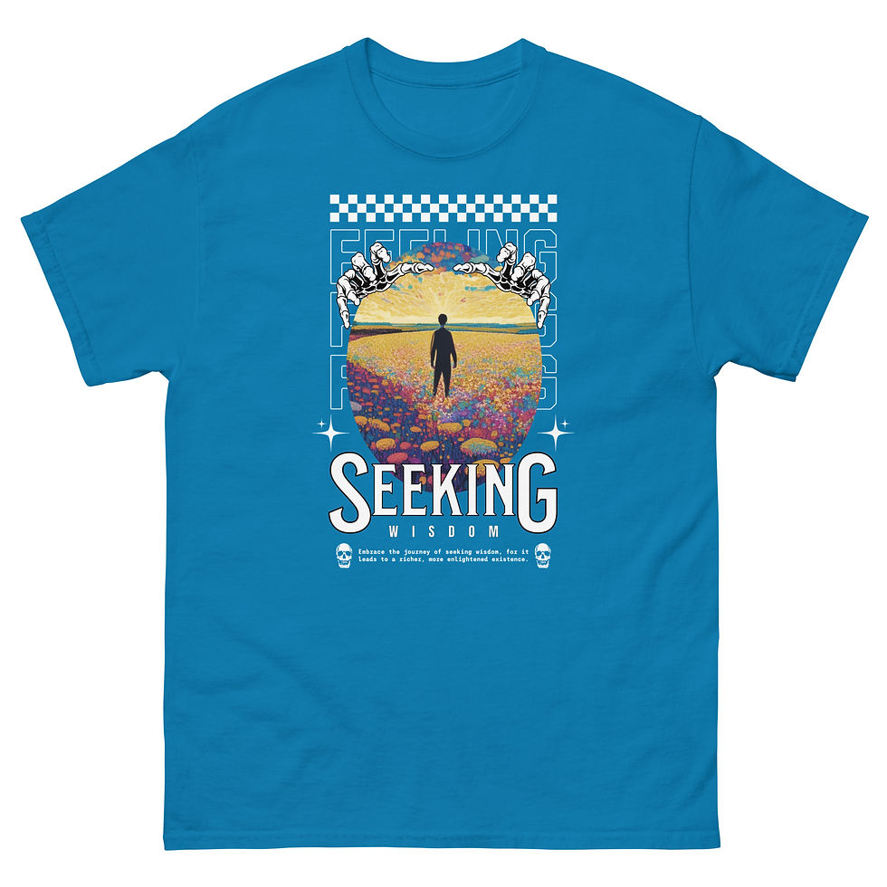 Thumbnail: Buy Unique Seeking Wisdom Graphic T-Shirt for Casual Wear. Shop this standout tee and express your individuality today!