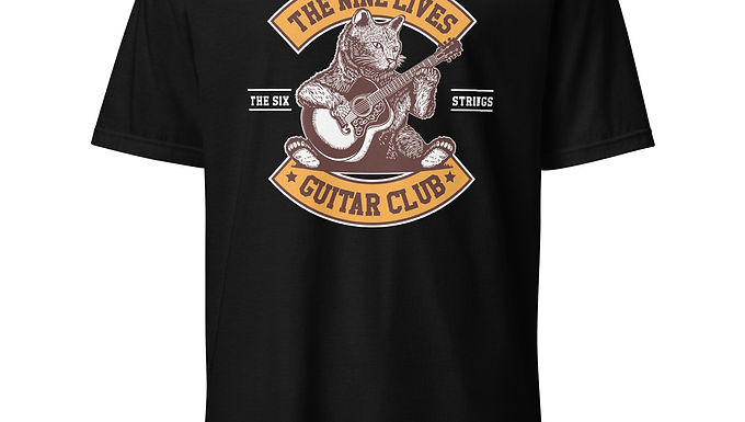 The Nine Lives Cat Playing Acoustic Guitar T-Shirt