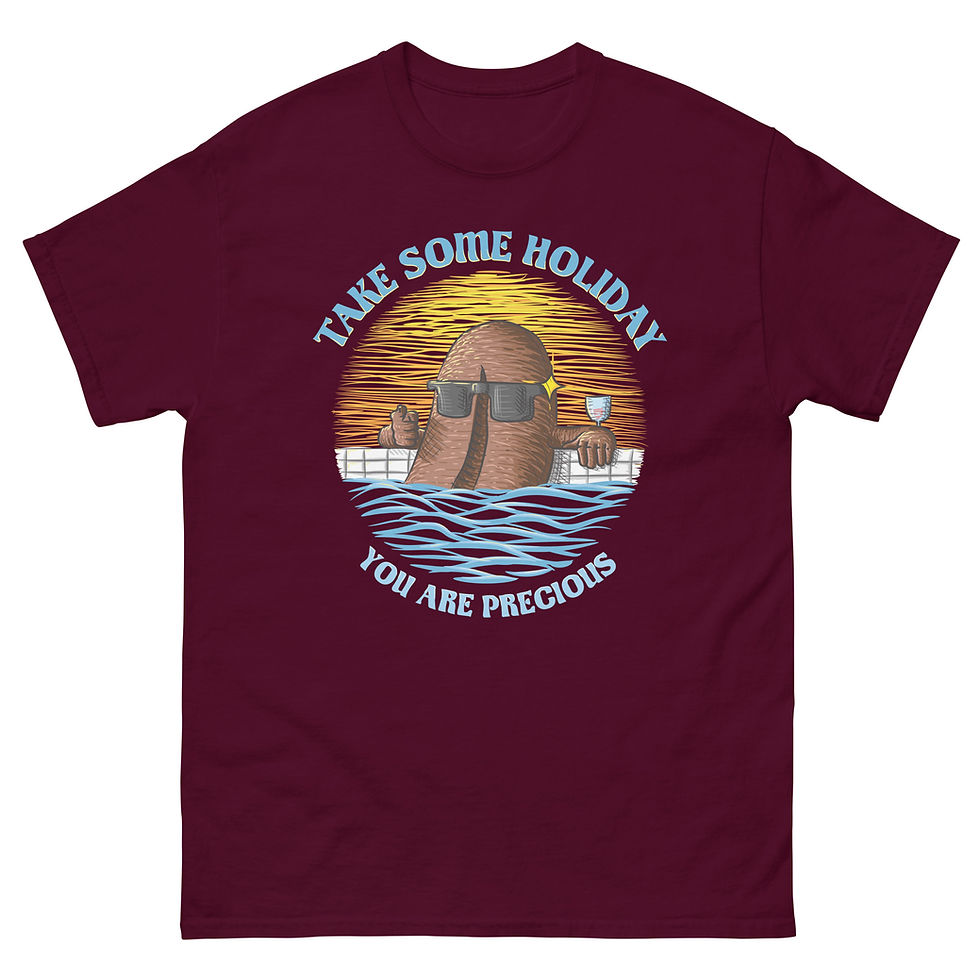 Shop Funny Graphic Tee coffee bean soaking in a swimming pool. Perfect for caffeine lovers with a quirky sense of humor!