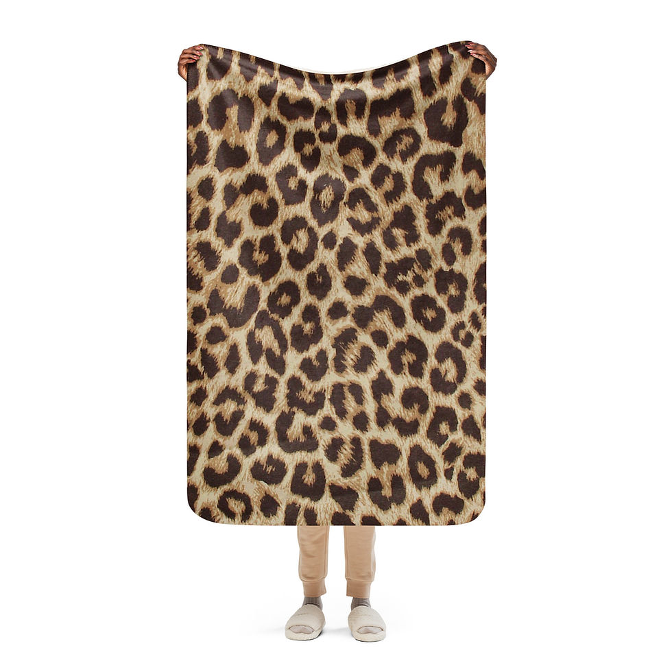 Buy Chic Leopard Sherpa Blanket Fluffy Faux Fur Throw for Sale Online! Purchase yours today!