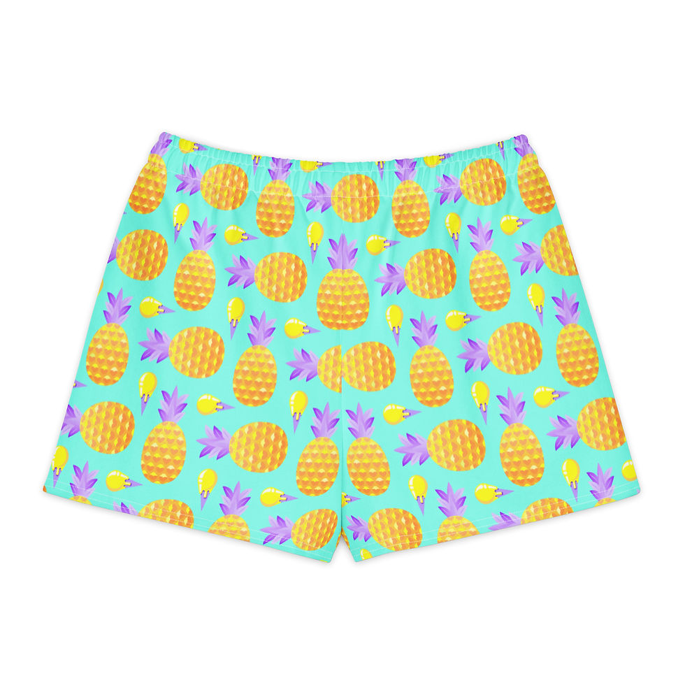 Buy online Colorful Pineapples Unisex Cotton Shorts! Enjoy breathable cotton comfort and eye-catching prints for all genders.