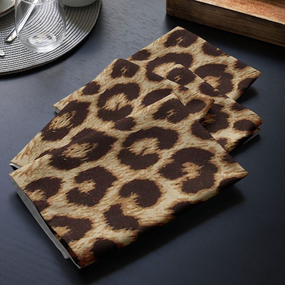 Buy Leopard Print Cloth Napkin Set Chic Stylish Dinner Napkin for Sale Online! Buy yours today!