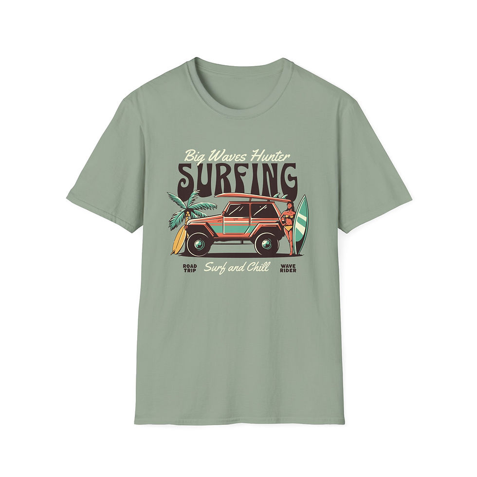 Thumbnail: Buy online Vintage Big Waves Hunter Surf Graphic T-Shirt. Classic style meets surf vibes—perfect for every ocean lover!