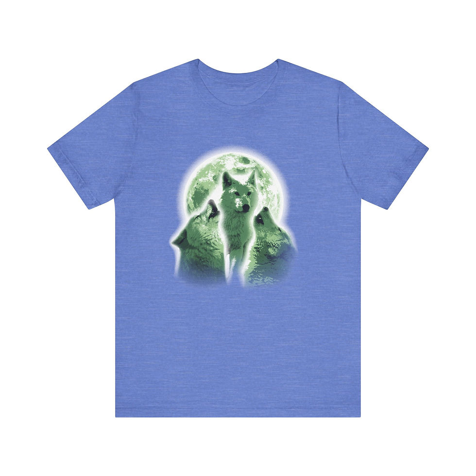 Thumbnail: Wolves Howling At The Moon T-Shirt: Shop Online! Unleash your free spirit with our Wolves Howling At The Moon T-Shirt.