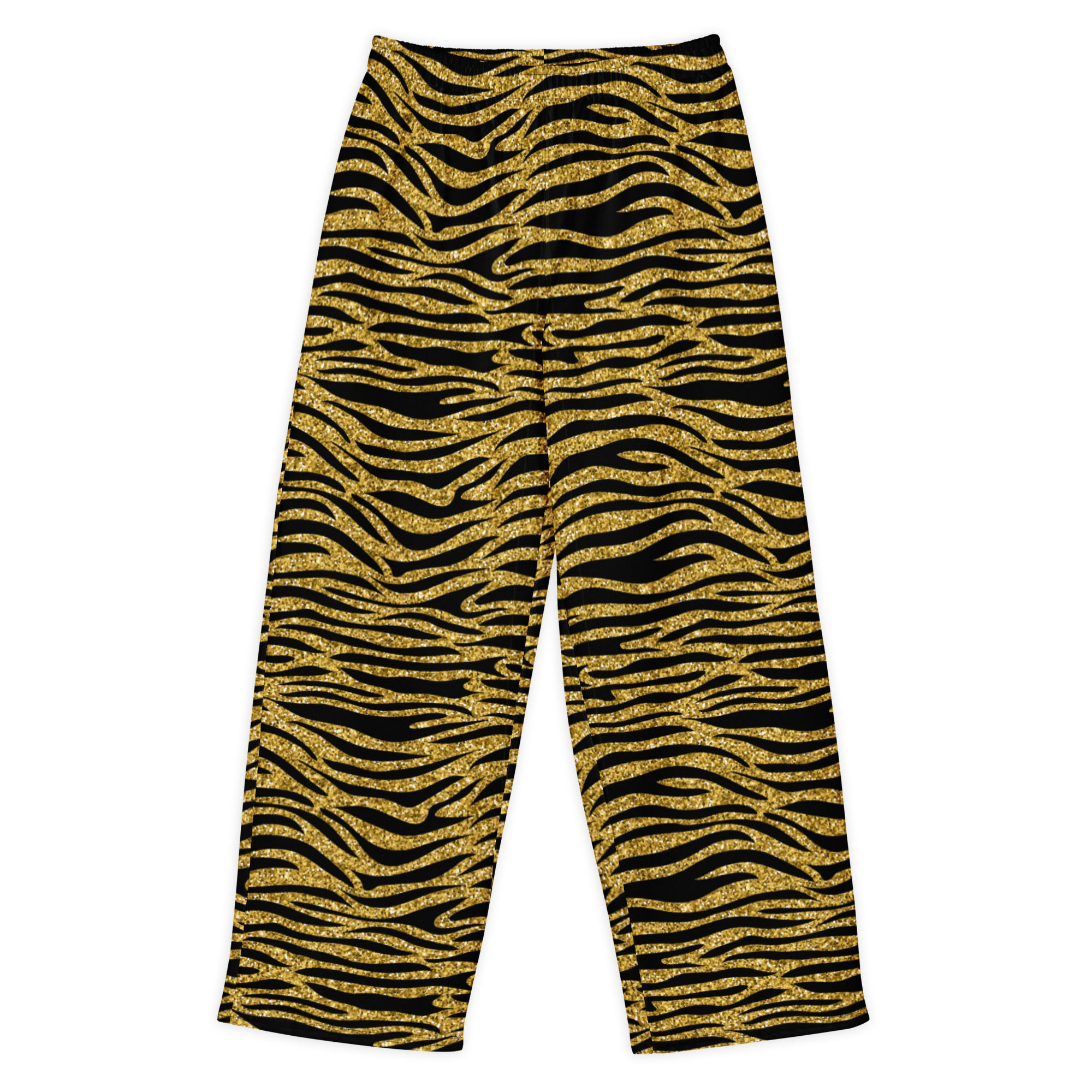 Buy Golden Glitter Tiger Skin Print Cotton Pants. Enjoy striking design, all-day comfort, and unbeatable fashion appeal!