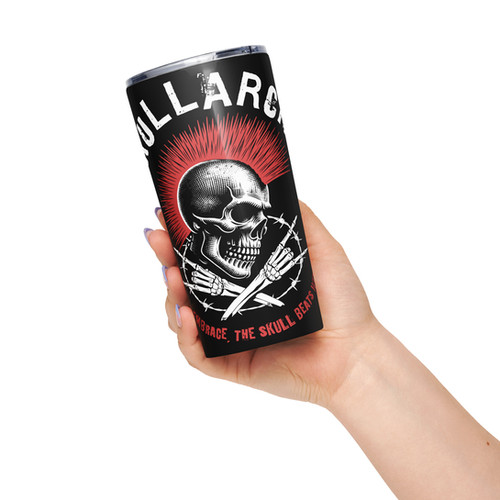 Skull Punk Tapered Stainless Steel Tumbler