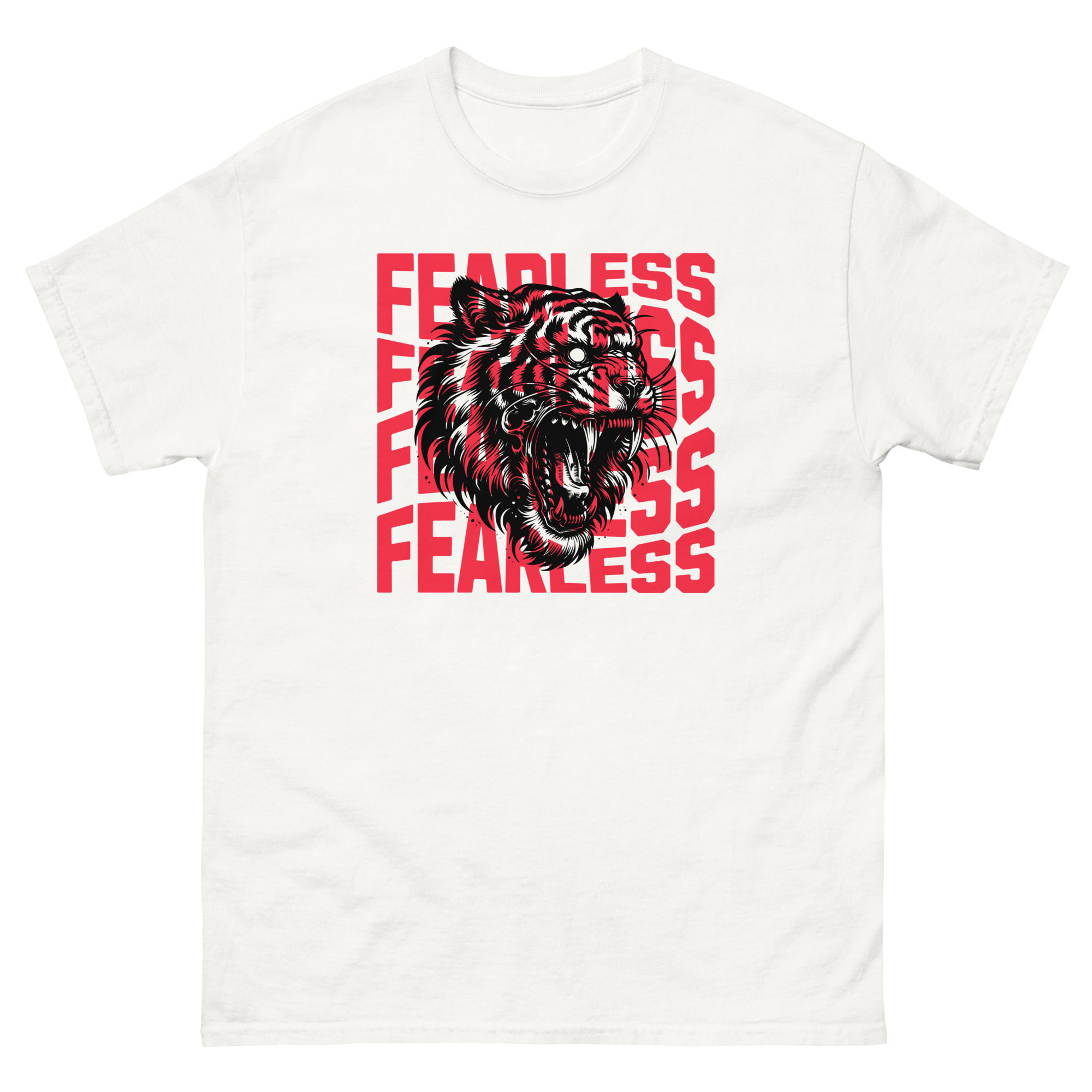 Buy online Stylish Fearless Tiger T-Shirt for Casual Wear. Trendy, comfortable, and perfect for everyday looks.