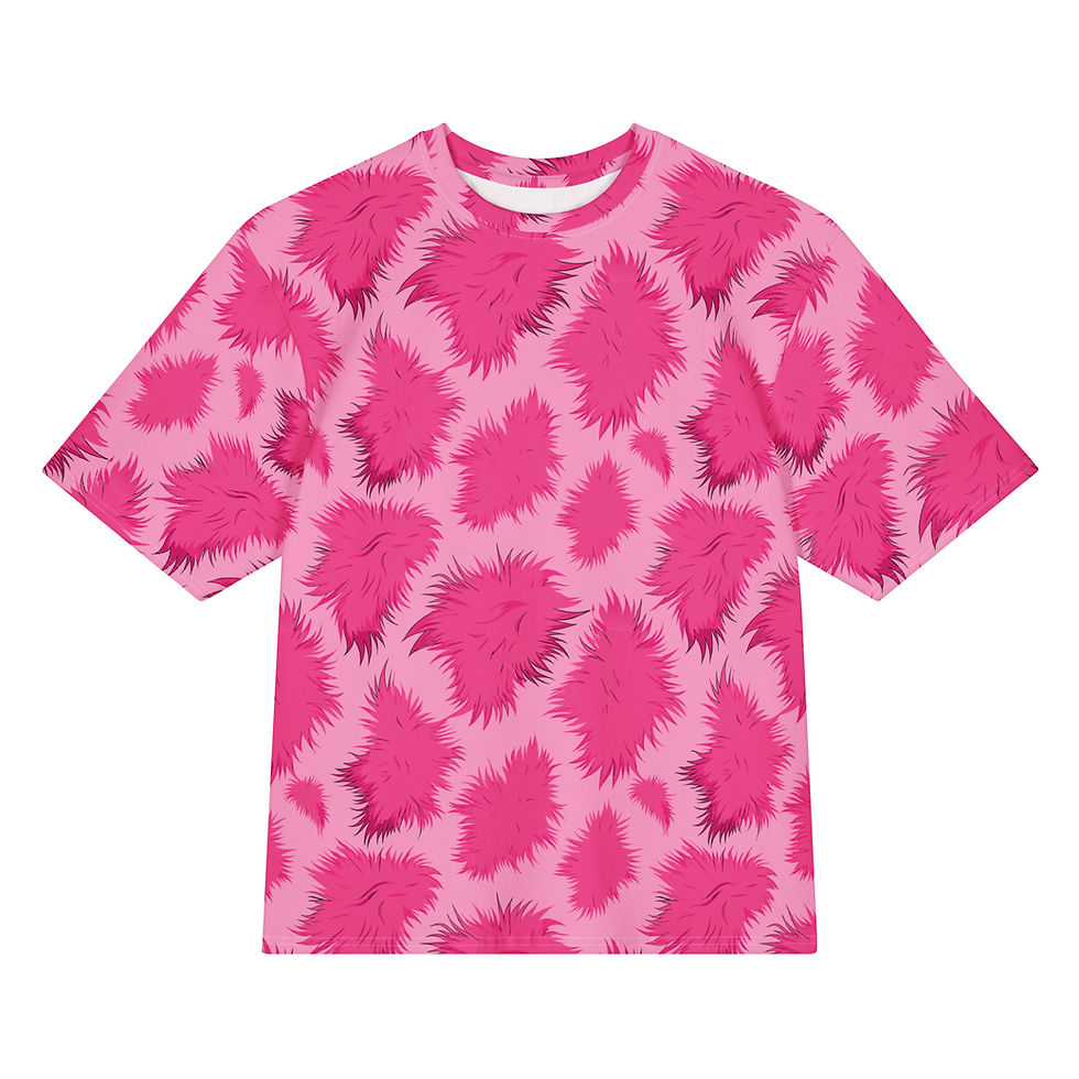 Thumbnail: Buy Pink Animal Print Oversized Cotton T-Shirt Soft cotton, bold print, and relaxed fit—discover your new favorite tee today!