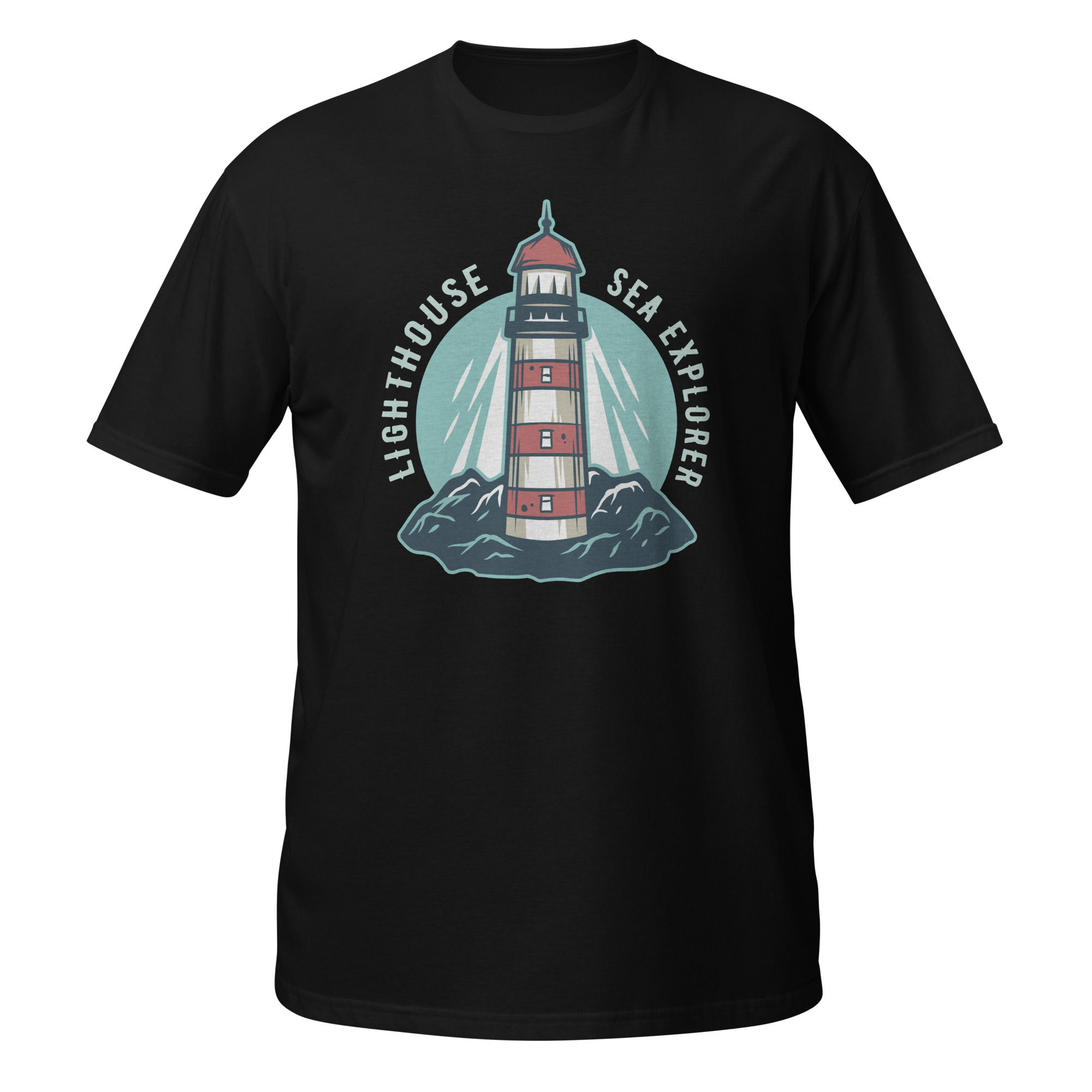 Buy online Marine Lighthouse at Mountain Nautical Sea T-Shirt Casual Wear, a standout tee for nautical style fans.