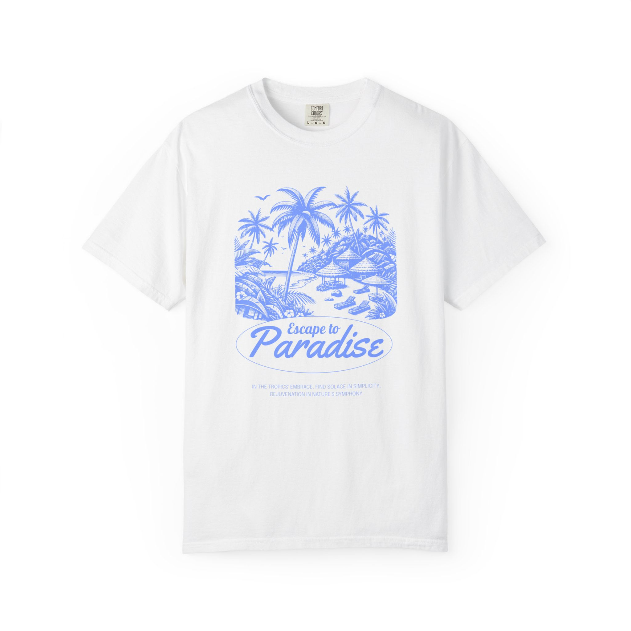 Buy online Escape to Paradise Tropical Nature T-Shirt. Perfect for beach lovers—add paradise to your wardrobe today!