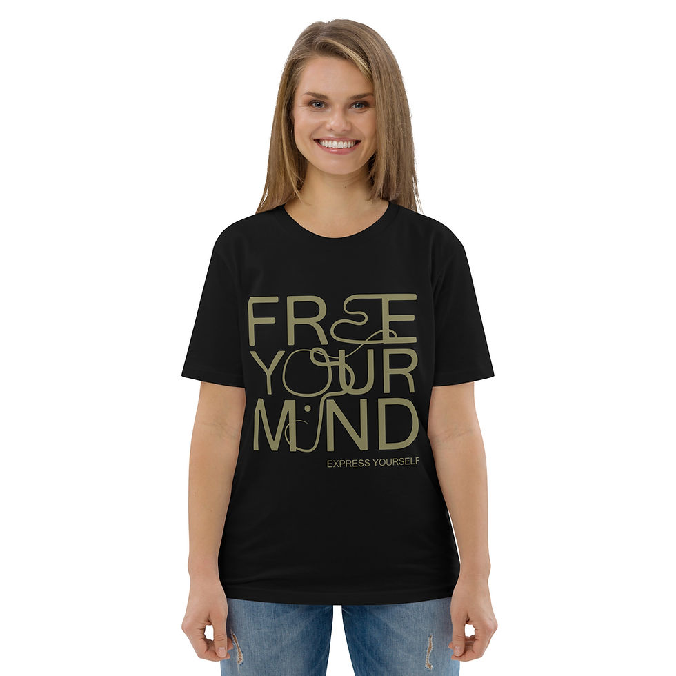 Buy Free Your Mind Typography Modern Graphic Design T-Shirt for Sale Online! Purchase yours today!