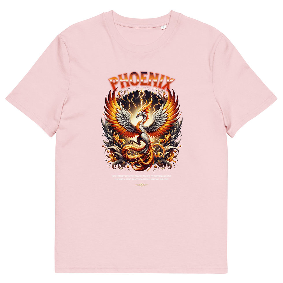 Thumbnail: Shop Phoenix Unisex Organic Cotton T-Shirt: Comfort Meets Fashion. Enjoy eco-conscious comfort and timeless design today!