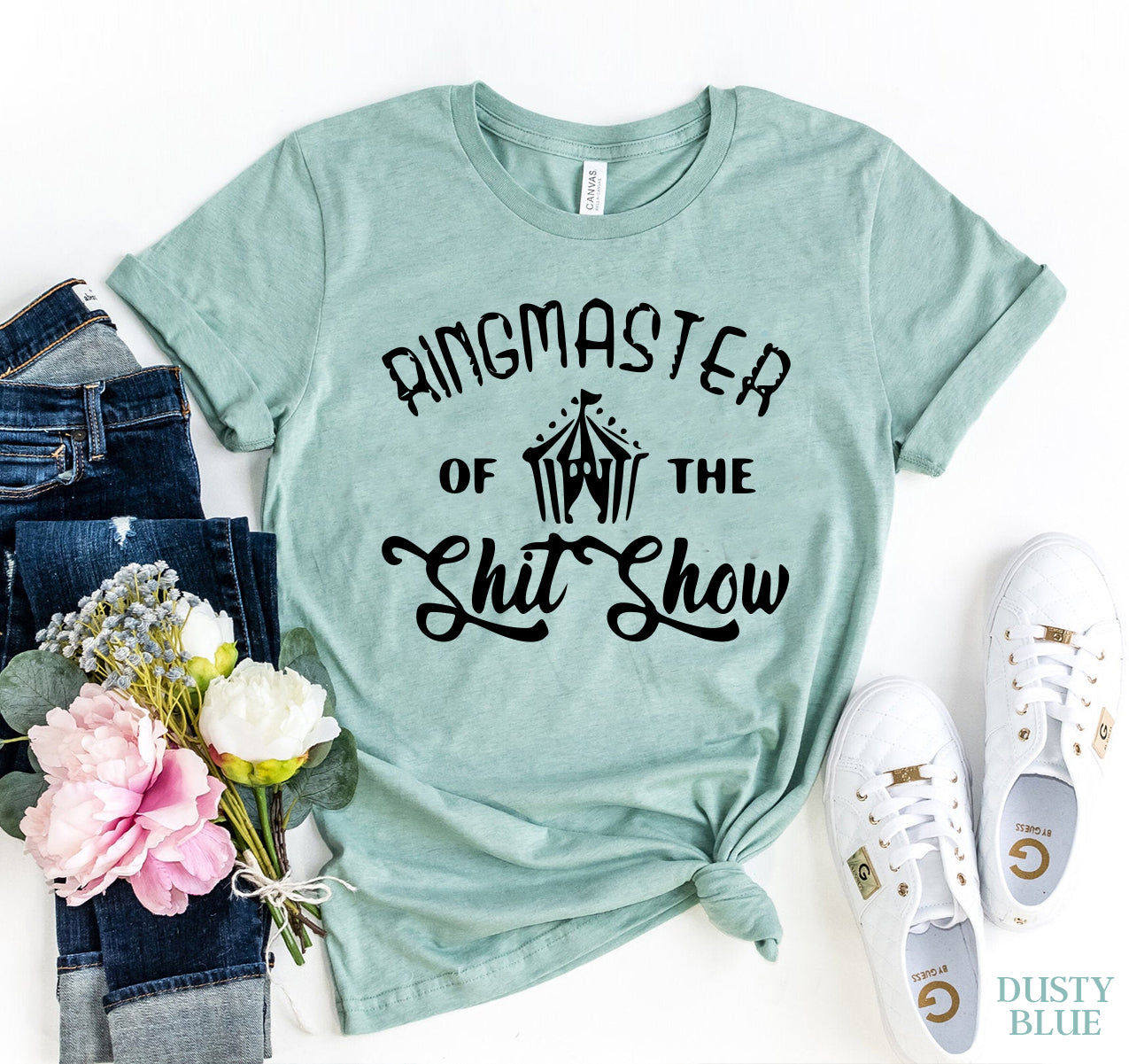 Shop Ringmaster of the Shit Show Graphic T-Shirt on Sale Online! Bold, funny, and perfect for any occasion—grab yours today!