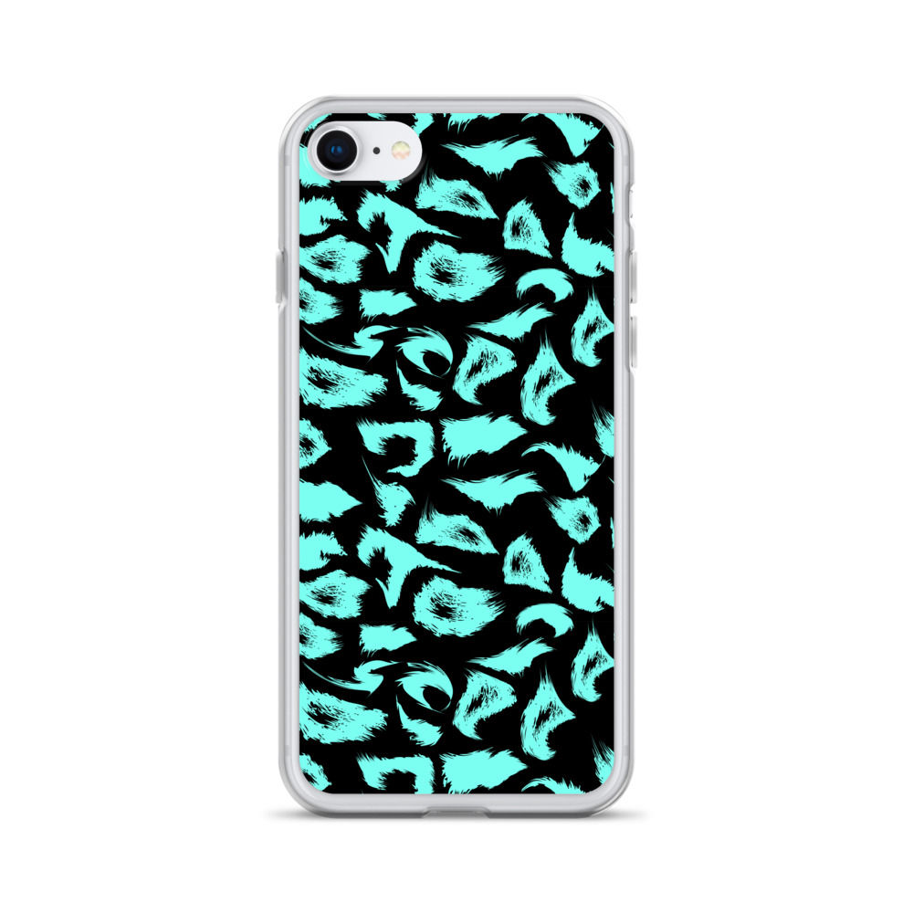 Buy online Sleek Teal Clear iPhone Case with Bold Leopard Print for Sale. Stand out and keep your phone safe today!