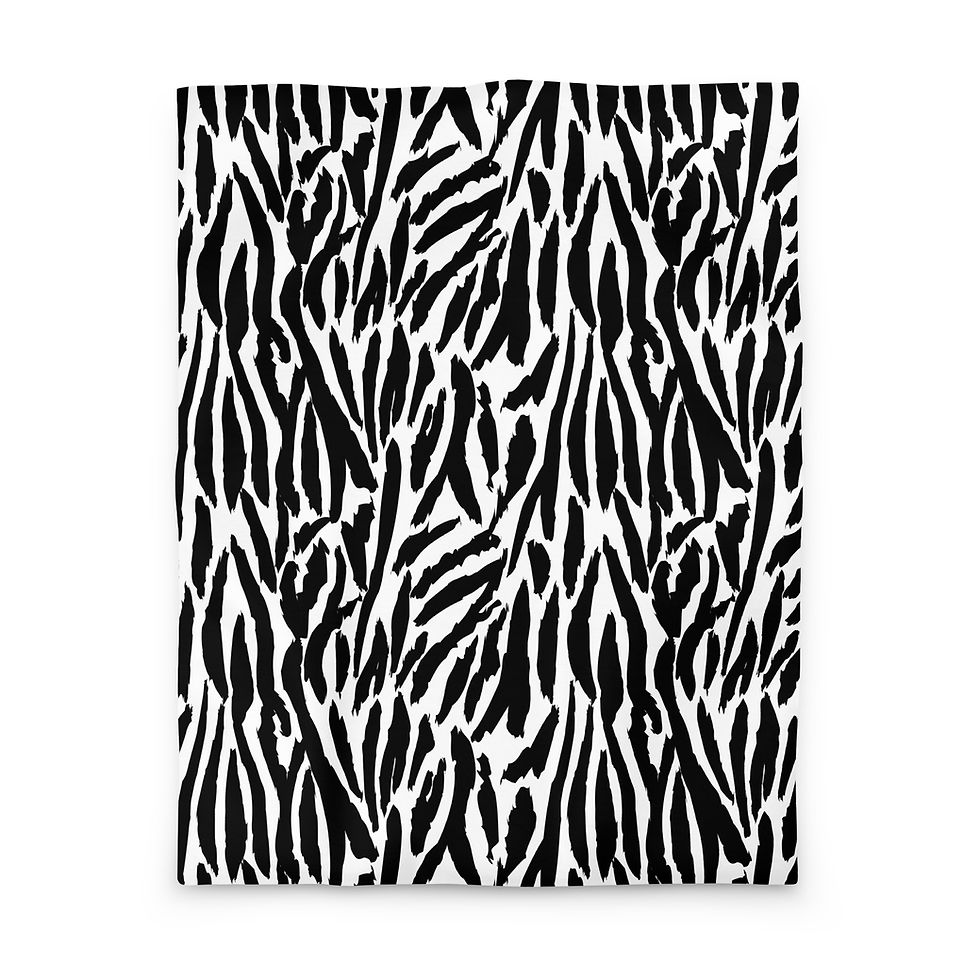 Style to your bedroom with a Monochrome Zebra Skin Stripes Black and White Duvet Cover. Bold design, premium comfort shop now