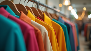 A display of colorful jackets showcasing spring fashion trends